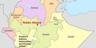 Addis ababa Ethiopia mapa ng mundo
