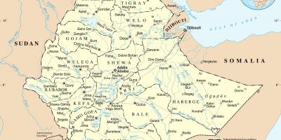 Pampulitika mapa ng Ethiopia