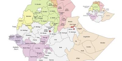 Ethiopia woreda mapa