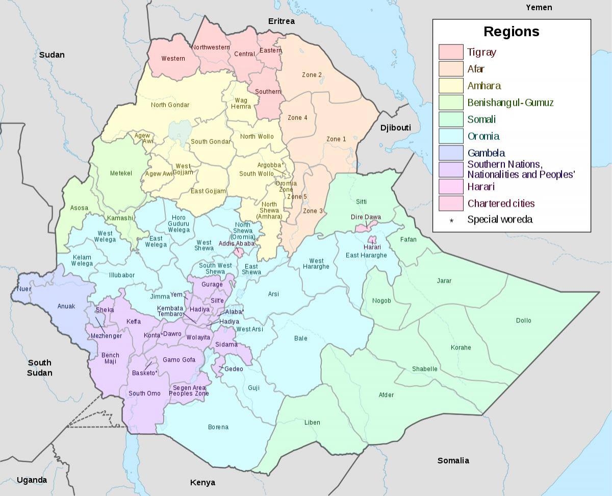 hawassa Ethiopia mapa