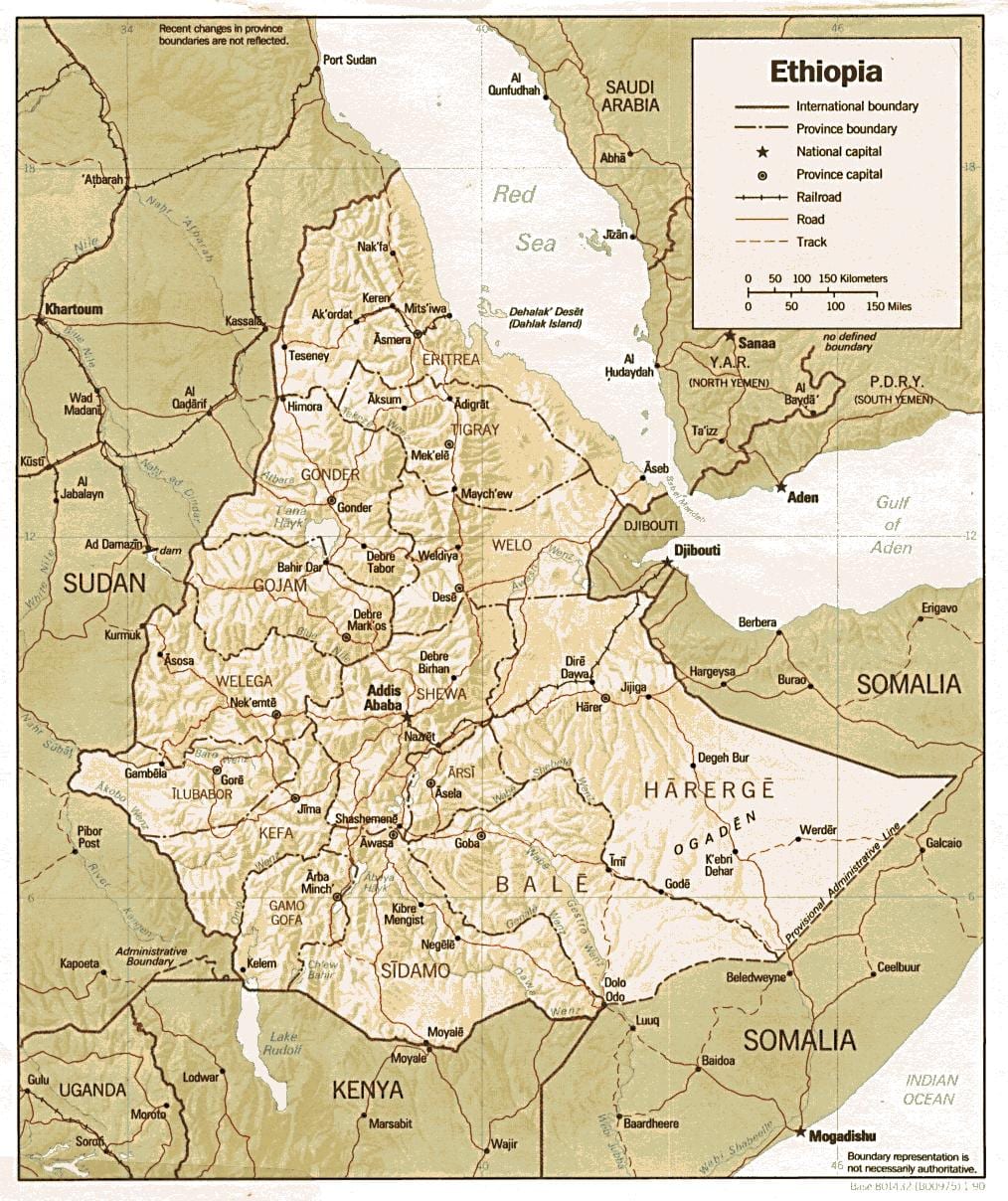 mapa ng Ethiopia mapa matanda