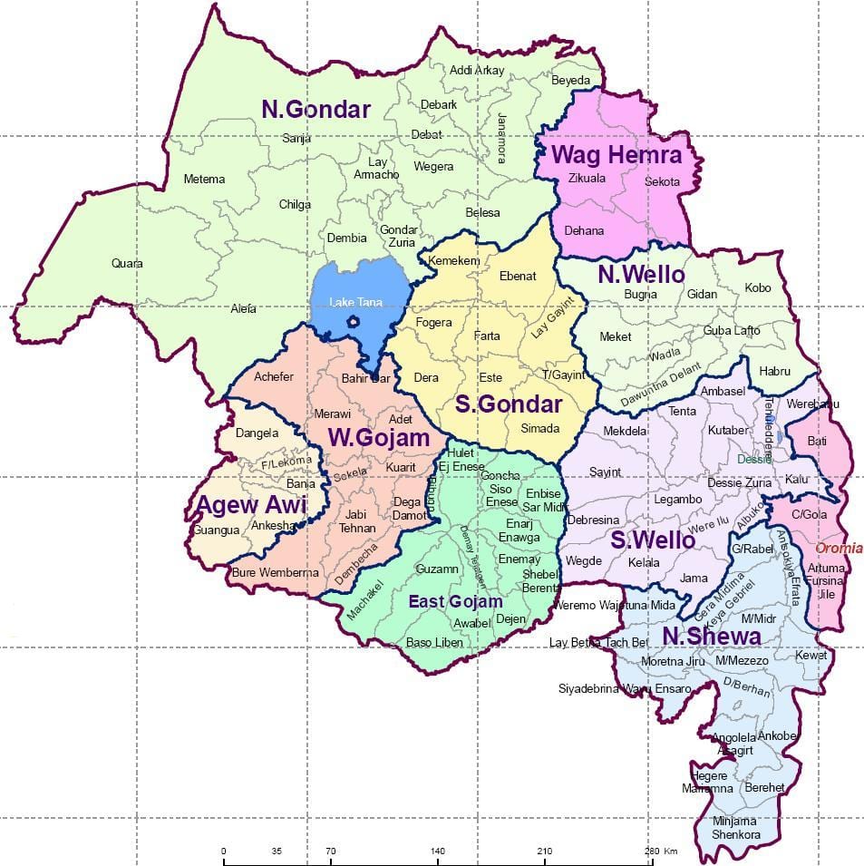 Ethiopia gondar mapa