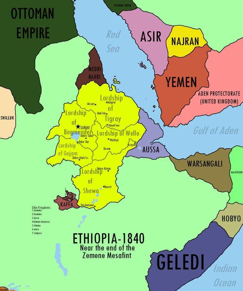 mapa ng taga-Etyopya empire