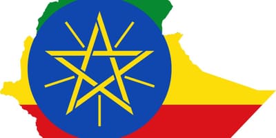Mapa ng Ethiopia bandila
