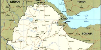 Heograpikal na mga mapa ng Ethiopia