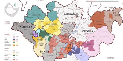 Mapa ng Ethiopia kape