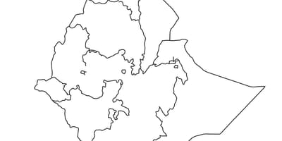 Blangkong mapa ng Ethiopia