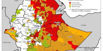 Mapa ng Ethiopia tagtuyot