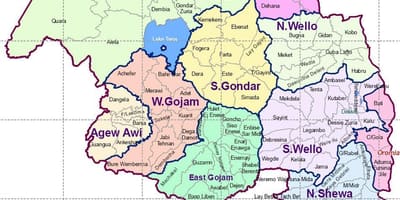 Ethiopia gondar mapa