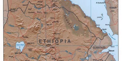 Mapa ng hilagang Ethiopia