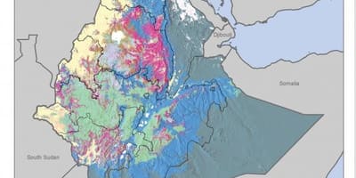 Mapa ng lupa mapa ng Ethiopia