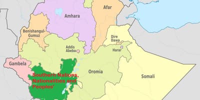 Mapa ng snnpr Ethiopia