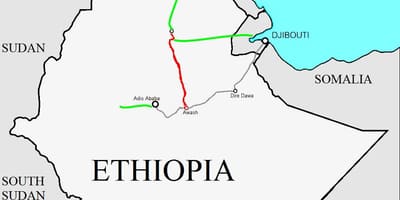 Mula sa etyopya tren mapa